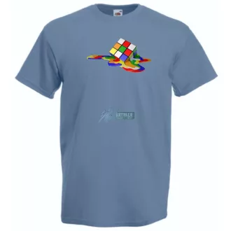Olvadó Mágikus Rubik kocka férfi rövid ujjú póló
