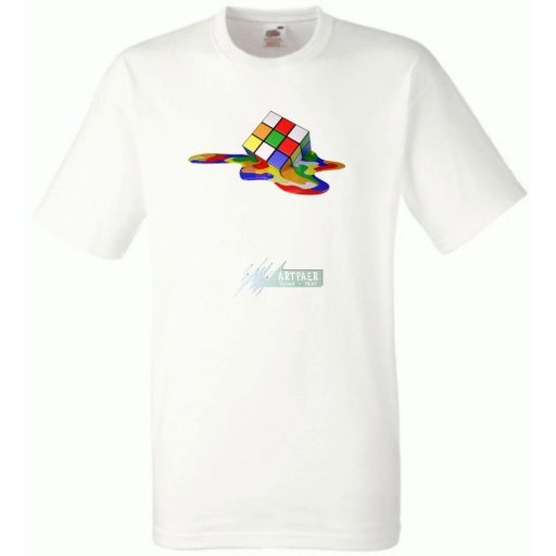 Olvadó Mágikus Rubik kocka férfi rövid ujjú póló