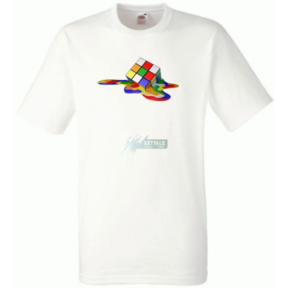 Olvadó Mágikus Rubik kocka férfi rövid ujjú póló