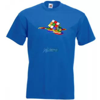 Olvadó Mágikus Rubik kocka férfi rövid ujjú póló