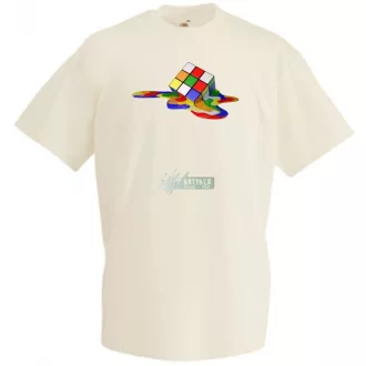 Olvadó Mágikus Rubik kocka férfi rövid ujjú póló