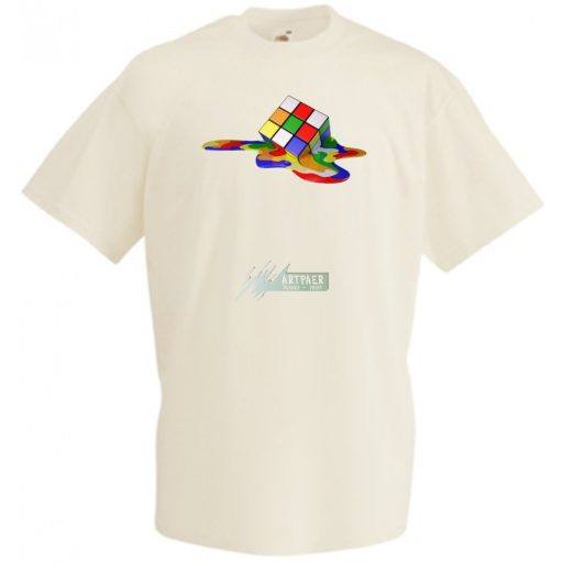 Olvadó Mágikus Rubik kocka férfi rövid ujjú póló