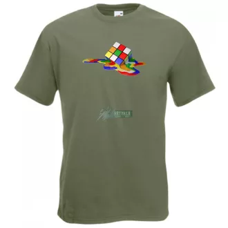 Olvadó Mágikus Rubik kocka férfi rövid ujjú póló