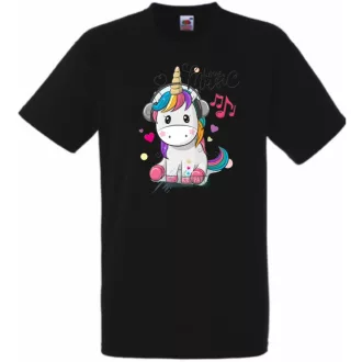   Unicornis fejhallgatóval - Love Music gyerek rövid ujjú póló