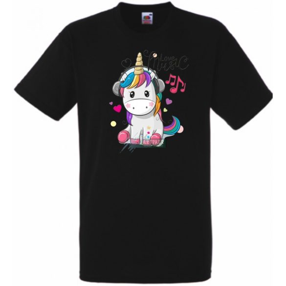 Unicornis fejhallgatóval - Love Music gyerek rövid ujjú póló