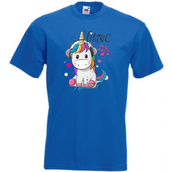Unicornis fejhallgatóval - Love Music gyerek rövid ujjú póló