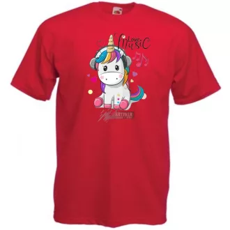   Unicornis fejhallgatóval - Love Music gyerek rövid ujjú póló