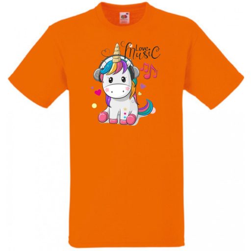 Unicornis fejhallgatóval - Love Music gyerek rövid ujjú póló