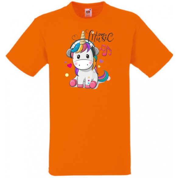 Unicornis fejhallgatóval - Love Music gyerek rövid ujjú póló