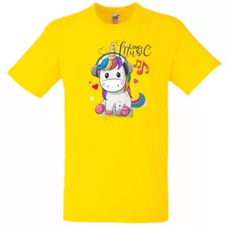   Unicornis fejhallgatóval - Love Music gyerek rövid ujjú póló