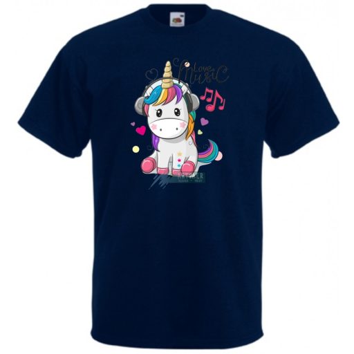 Unicornis fejhallgatóval - Love Music gyerek rövid ujjú póló