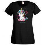 Unicornis fejhallgatóval - Love Music női rövid ujjú póló