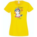 Unicornis fejhallgatóval - Love Music női rövid ujjú póló