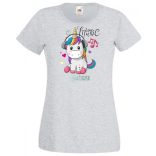 Unicornis fejhallgatóval - Love Music női rövid ujjú póló