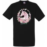 Unikornis virágkoszorúval gyerek rövid ujjú póló