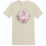 Unikornis virágkoszorúval gyerek rövid ujjú póló