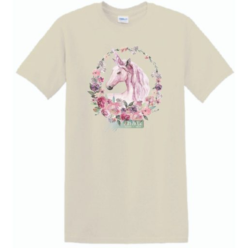 Unikornis virágkoszorúval gyerek rövid ujjú póló