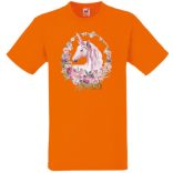 Unikornis virágkoszorúval gyerek rövid ujjú póló