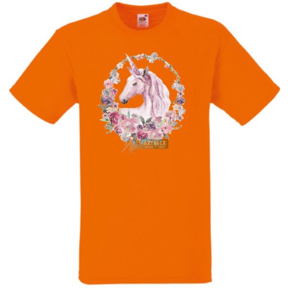 Unikornis virágkoszorúval gyerek rövid ujjú póló