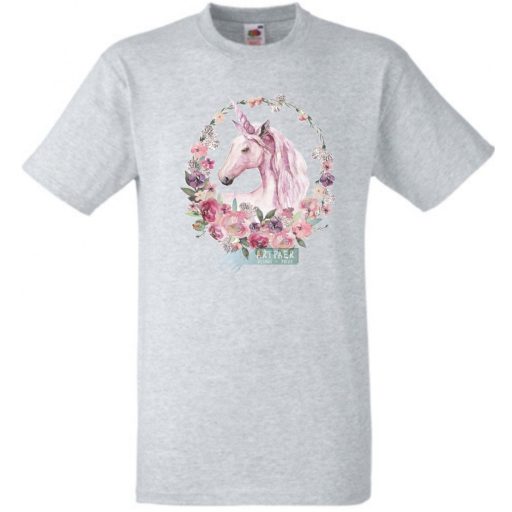 Unikornis virágkoszorúval gyerek rövid ujjú póló