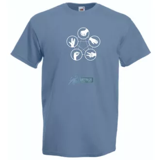   Rock Paper Scissors Lizard Spock - Agymenők férfi rövid ujjú póló