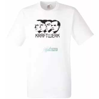 Retro Krafwerk stencil férfi rövid ujjú póló