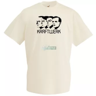 Retro Krafwerk stencil férfi rövid ujjú póló