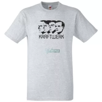 Retro Krafwerk stencil férfi rövid ujjú póló
