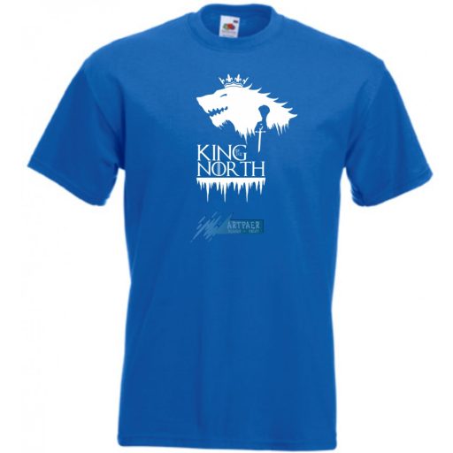 King of the North GOT fan férfi rövid ujjú póló