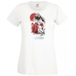 Női Design - Keleti hangulat - Japán hangulat Gésával női rövid ujjú póló