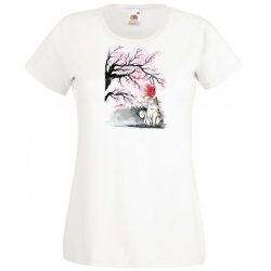   Női Design - Keleti hangulat Japán - Fuji - Cseresznyevirág női rövid ujjú póló