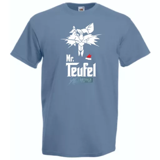 Godcat Mr Teufel keresztapa stílus férfi rövid ujjú póló