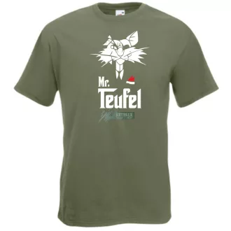   Godcat Mr Teufel keresztapa stílus férfi rövid ujjú póló