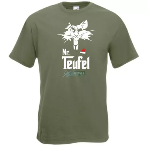 Godcat Mr Teufel keresztapa stílus férfi rövid ujjú póló