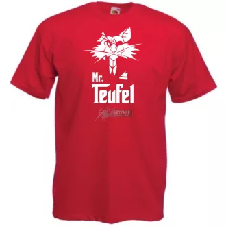   Godcat Mr Teufel keresztapa stílus férfi rövid ujjú póló