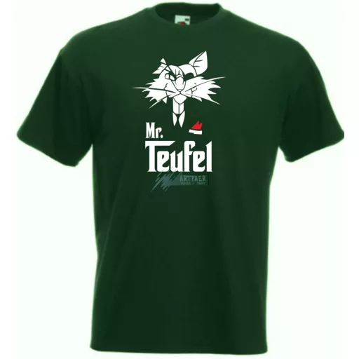 Godcat Mr Teufel keresztapa stílus férfi rövid ujjú póló
