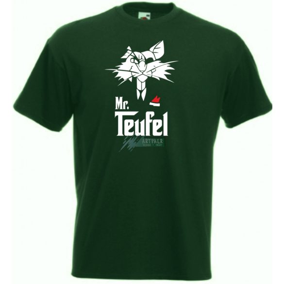 Godcat Mr Teufel keresztapa stílus férfi rövid ujjú póló