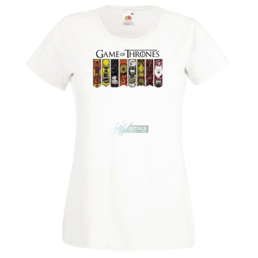 Házak zászlói GOT fan női rövid ujjú póló
