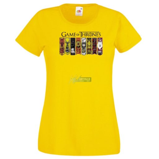 Házak zászlói GOT fan női rövid ujjú póló