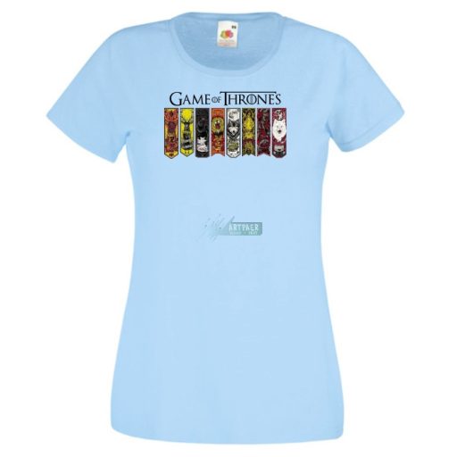 Házak zászlói GOT fan női rövid ujjú póló