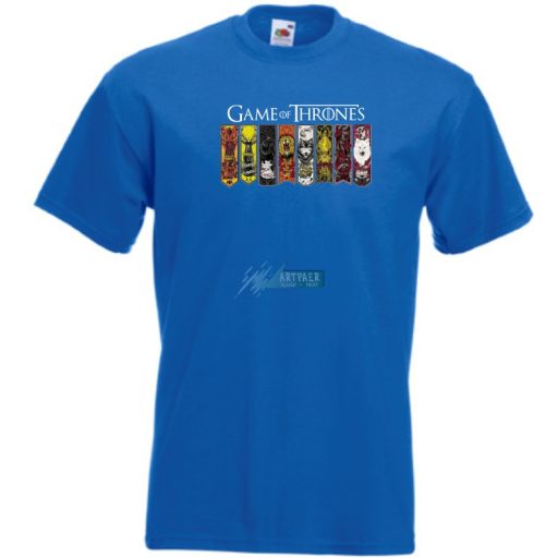Házak zászlói GOT fan férfi rövid ujjú póló