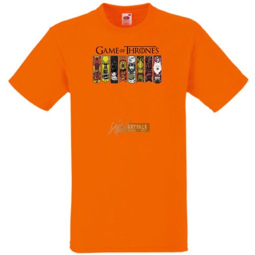 Házak zászlói GOT fan férfi rövid ujjú póló