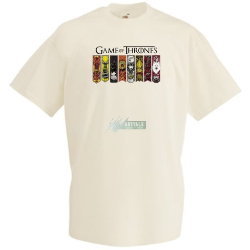 Házak zászlói GOT fan férfi rövid ujjú póló