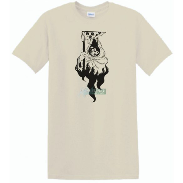 Paródia - Kaszás pizza férfi rövid ujjú póló