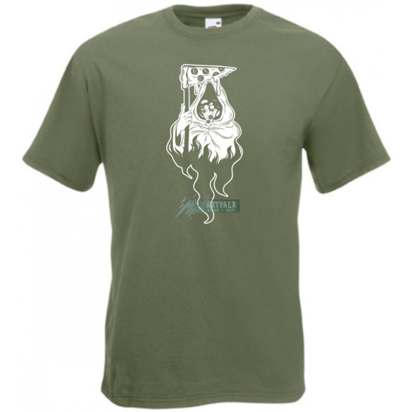 Paródia - Kaszás pizza férfi rövid ujjú póló