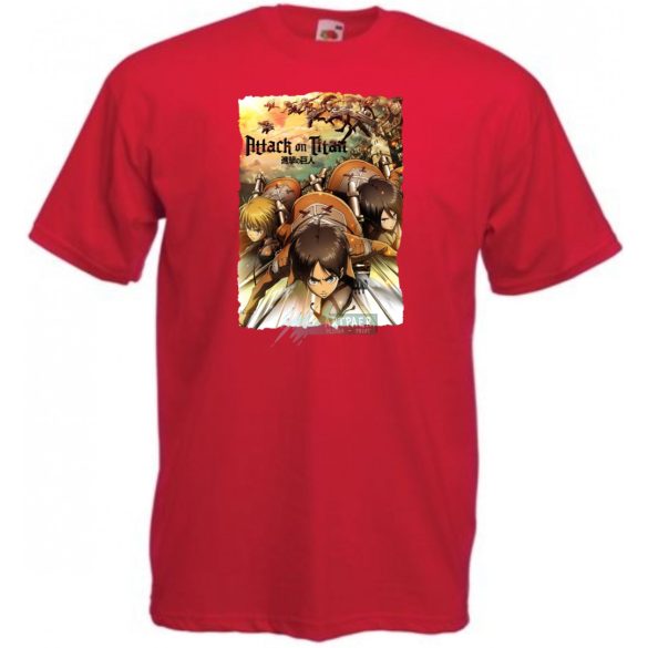Anime fan Attack On Titan /A - férfi rövid ujjú póló