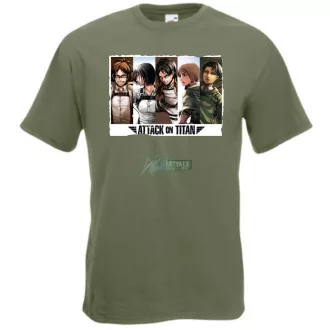Anime fan Attack On Titan /B - férfi rövid ujjú póló