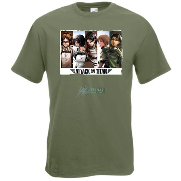 Anime fan Attack On Titan /B - férfi rövid ujjú póló