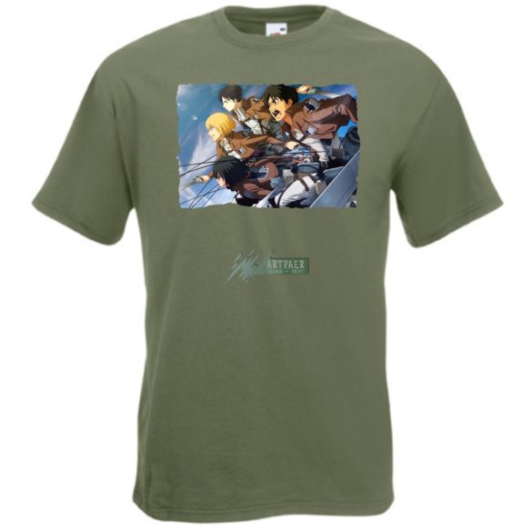 Anime fan Attack On Titan /D - férfi rövid ujjú póló
