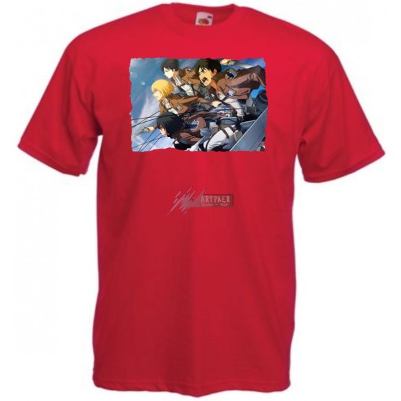 Anime fan Attack On Titan /D - férfi rövid ujjú póló
